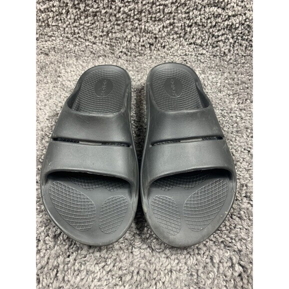 OOFOS OOaah Sport Recovery Slides Unisex M10/W/12 Black - Picture 1 of 8